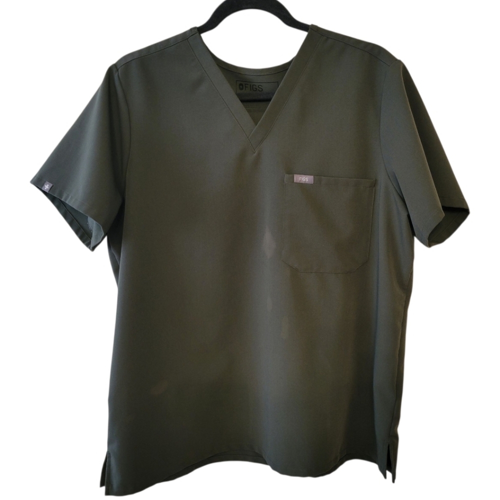 Figs Catarina Olive Green Technical Collection Scrub Top Size XL‎
